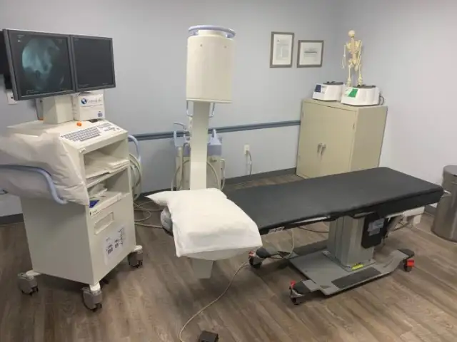 A procedure room at AIPI with imaging equipment